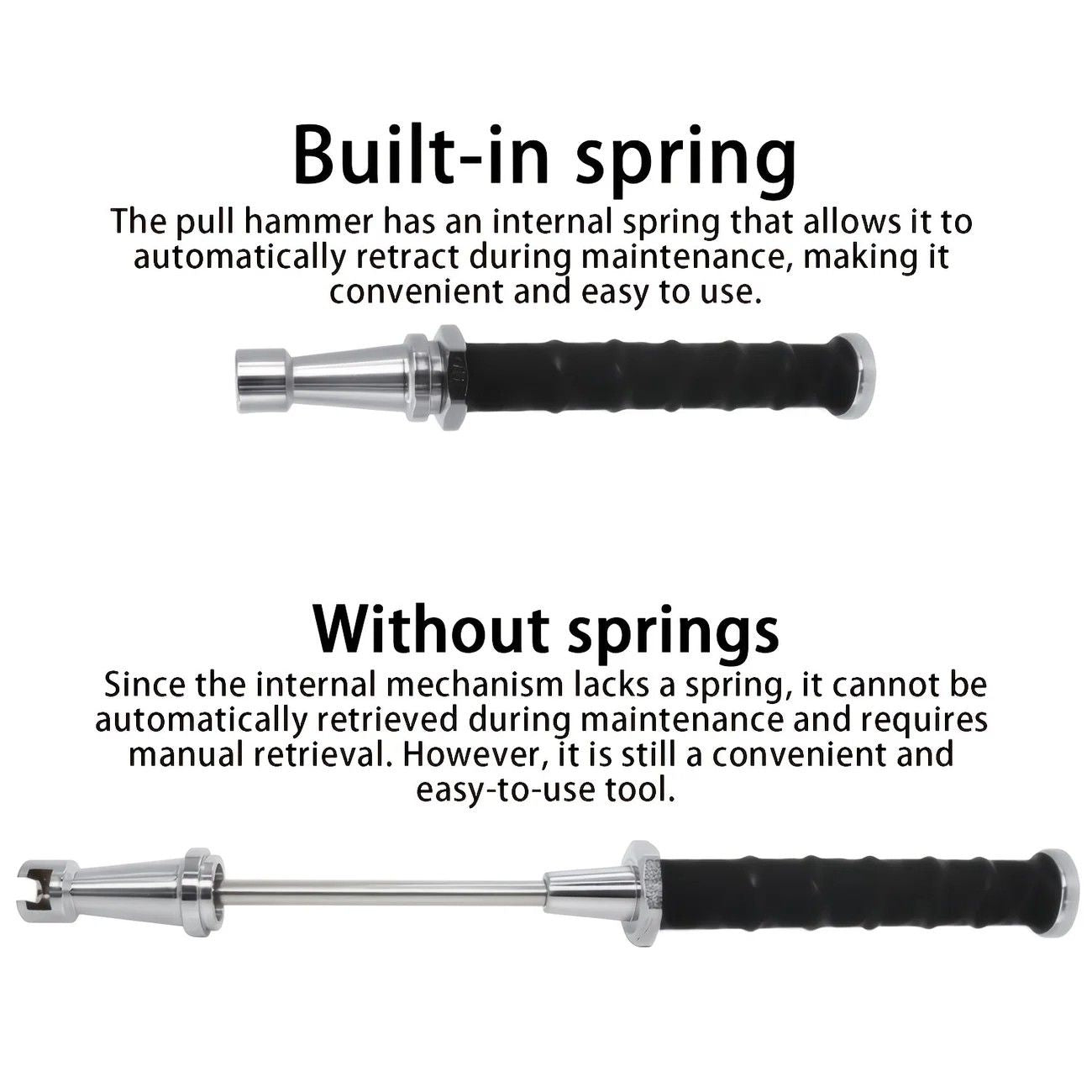 Paintless Dent Repair Puller, built-in powerful spring for automatic rebound, telescopic rod adapts to multiple scenarios, three-step operation for easy dent repair, labor-saving, efficient, and paint-friendly.（Spring tension hammer）