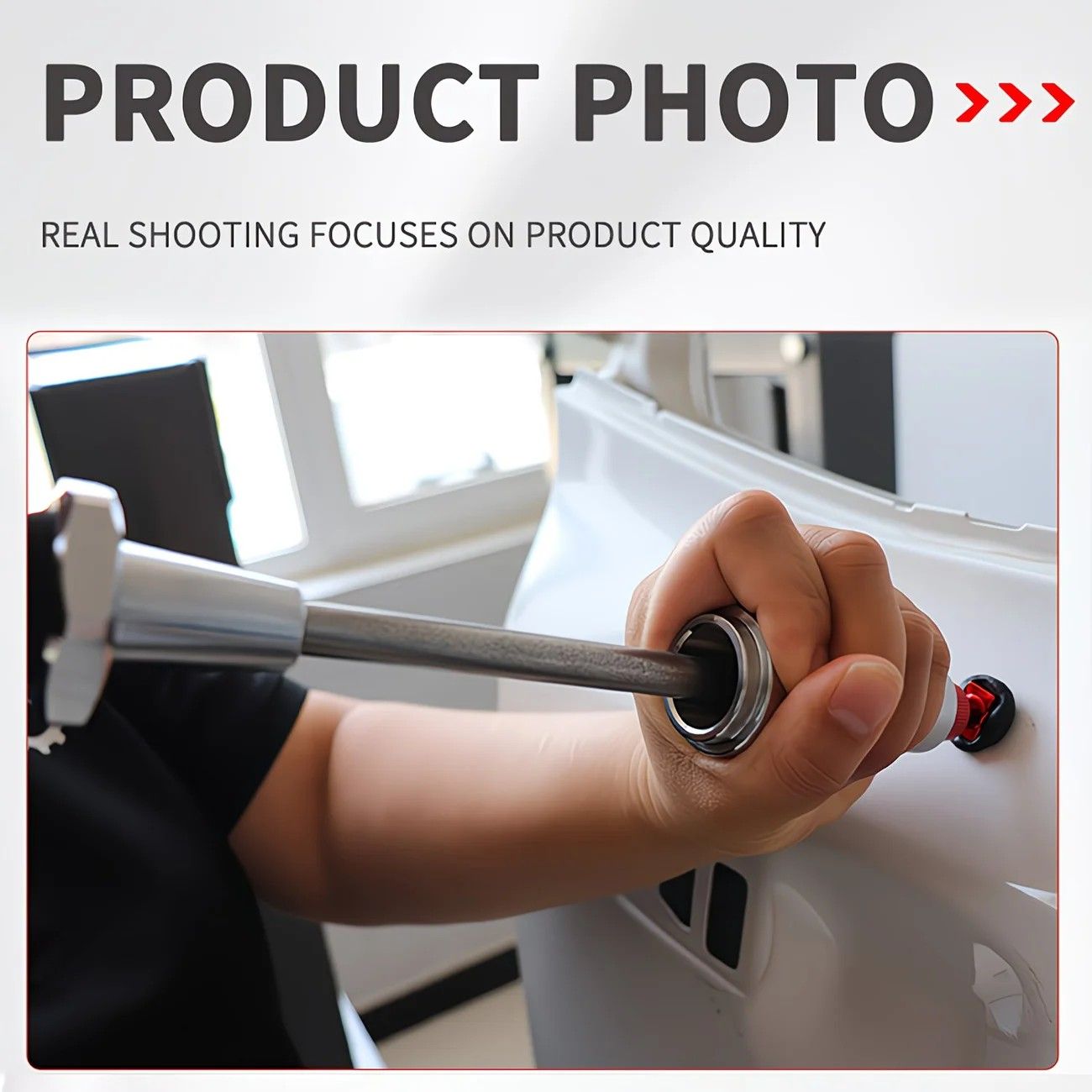 Paintless Dent Repair Puller, built-in powerful spring for automatic rebound, telescopic rod adapts to multiple scenarios, three-step operation for easy dent repair, labor-saving, efficient, and paint-friendly.（Spring tension hammer）