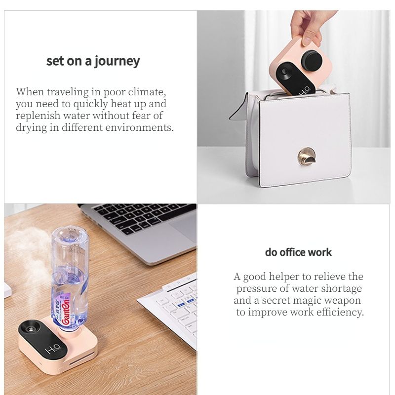 Winter Dryness Savior! Portable Humidifier Goes Viral, Your On-the-Go Hydration Essential for Business Trips and Office(GREEN)