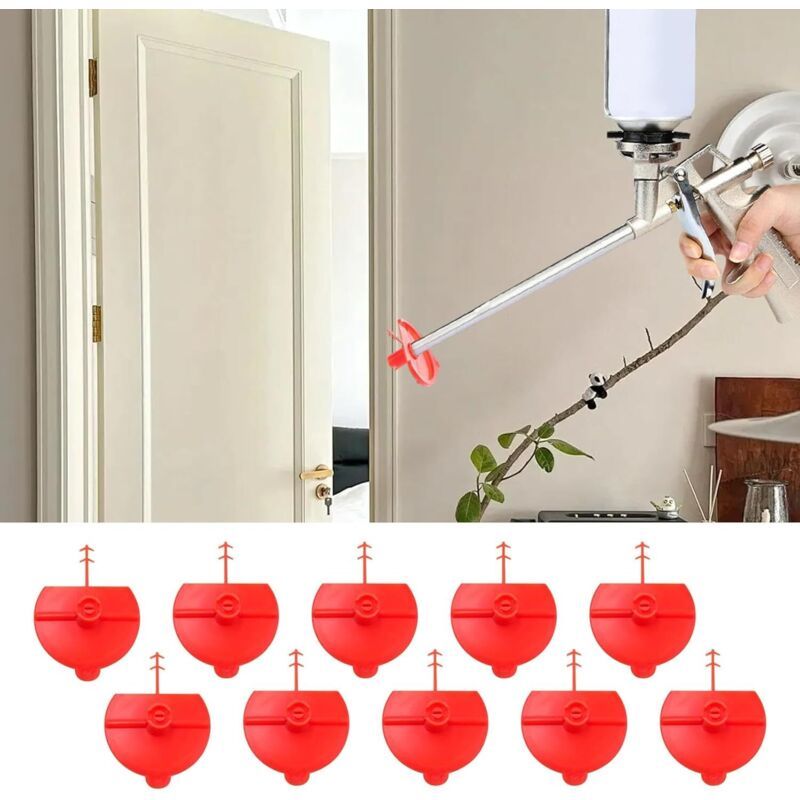 10x Expanding Foam Gun Nozzles Polyurethane Spray Tips Flat Adapter