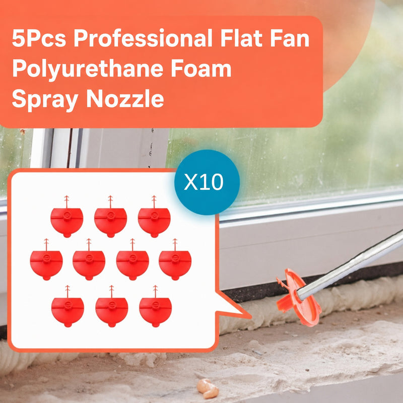 10x Expanding Foam Gun Nozzles Polyurethane Spray Tips Flat Adapter