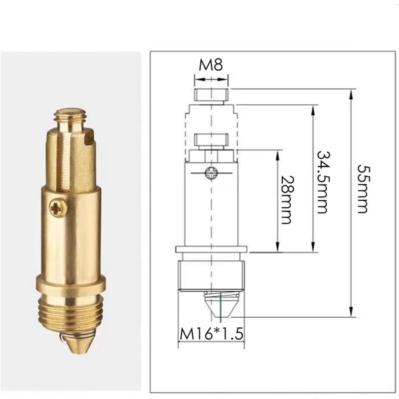 2x Brass Pop Up Drain Spring Cores Click Clack Bathtub Sink Basin Plug