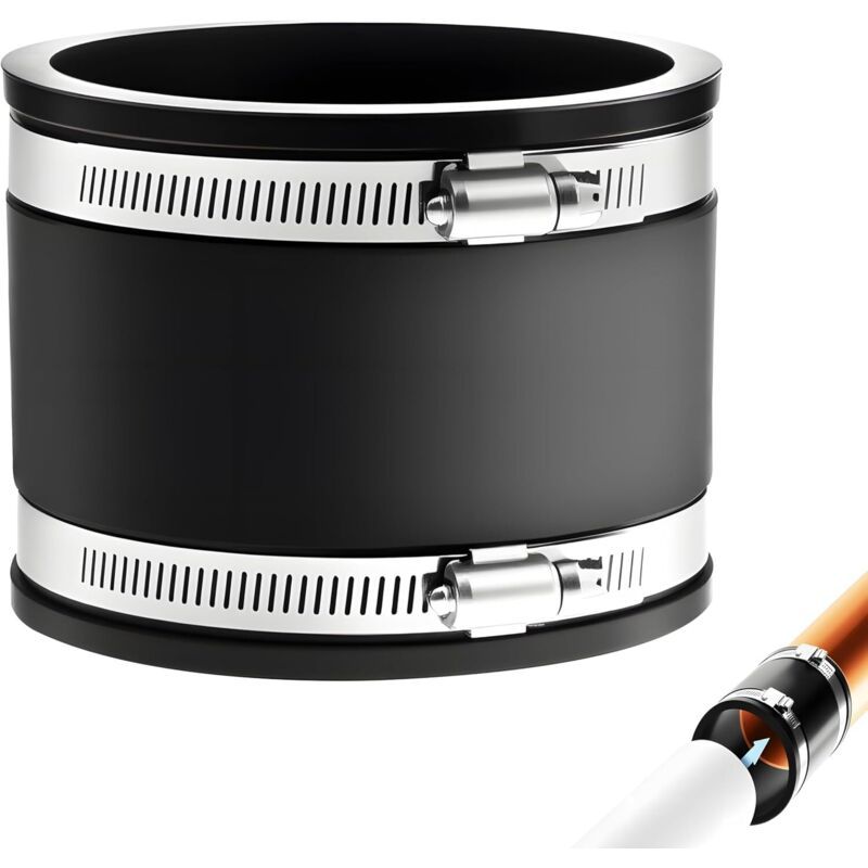 Flexible Rubber Duct Sleeve 100mm Noise Reducing Connector for Inline Fan