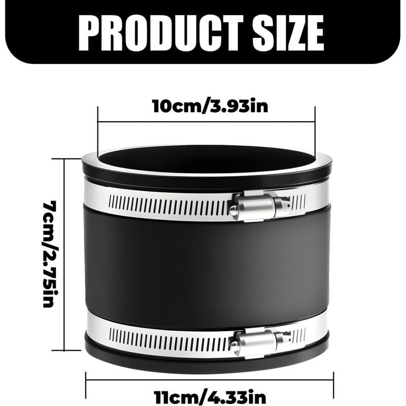 Flexible Rubber Duct Sleeve 100mm Noise Reducing Connector for Inline Fan