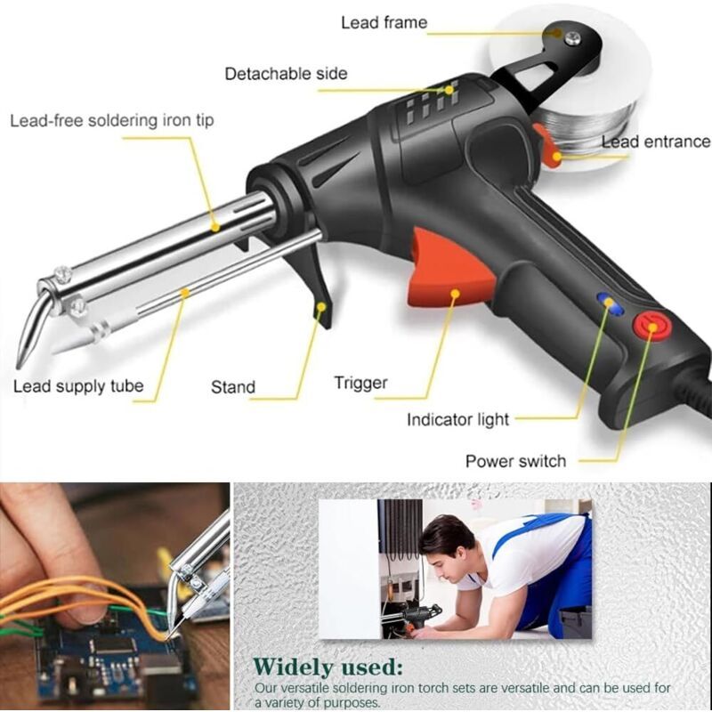3-in-1 Industrial Welding Gun Kit Internal Heating Cutting Rust Removal