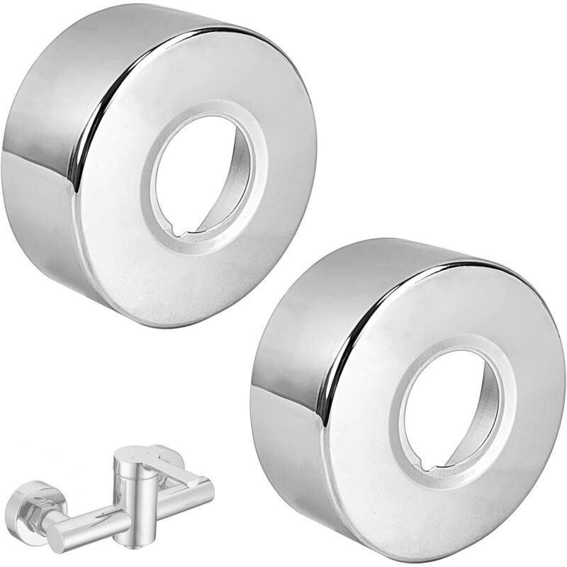 2x Stainless Steel Pipe Escutcheons Wall Cover Plates Rosette 30mm
