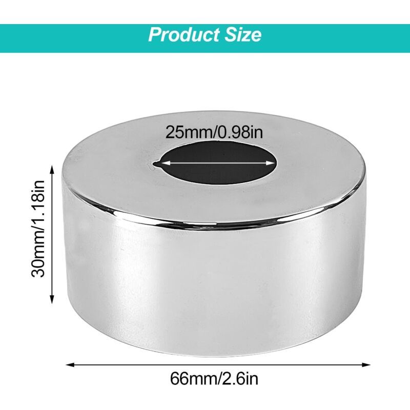 2x Stainless Steel Pipe Escutcheons Wall Cover Plates Rosette 30mm