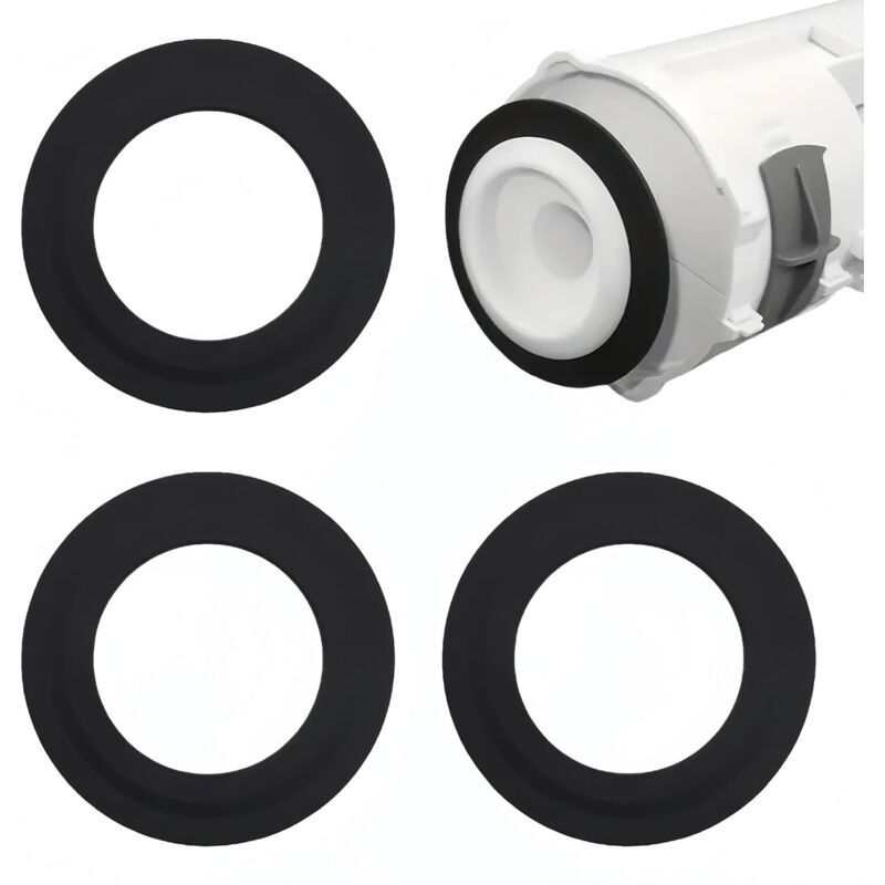 3x Rubber Flush Valve Seals for Siamp 49 50 Toilet Cistern Leak Repair