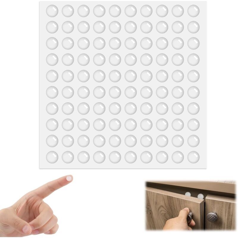 200x Clear Silicone Bumper Pads Self Adhesive Cabinet Door Feet Dots