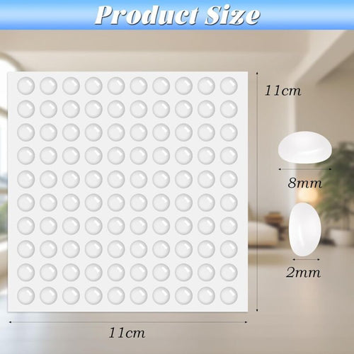 200x Clear Silicone Bumper Pads Self Adhesive Cabinet Door Feet Dots