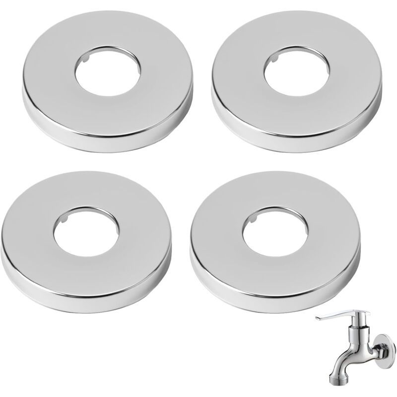 Stainless Steel Shower Mixer Rosettes, 0.75, Diameter X X Corrosion Resistant Polished and Burr Free Radiator Rosette, 27mm, 70mm, 10mm