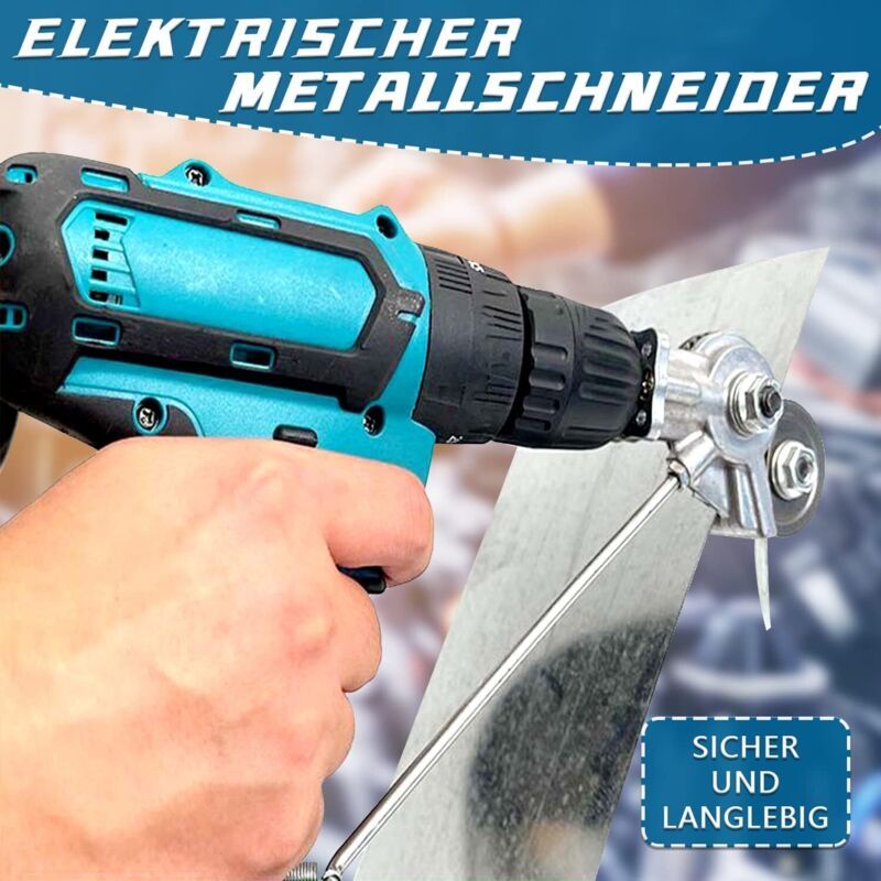 Electric Metal Nibbler Sheet Cutter Drill Attachment for Metal Plates