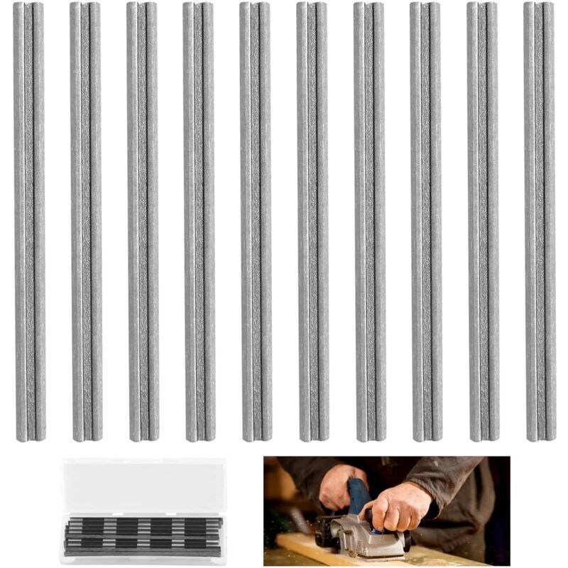 10x HSS Reversible Planer Blades 82mm Kit for Electric Planers