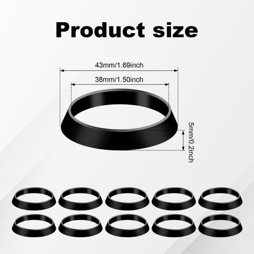 10x Taper Gaskets for 1.5 Inch Drain Pipe 38mm Sink Siphon Seal Washers