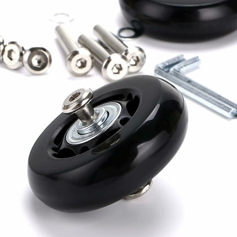 2x Suitcase Wheels 60x18mm Luggage Replacement Castors with Bearings