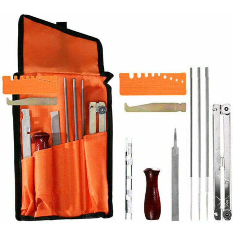 Chainsaw Sharpening File Kit 4mm 4.8mm 5.5mm Round Flat Files Set