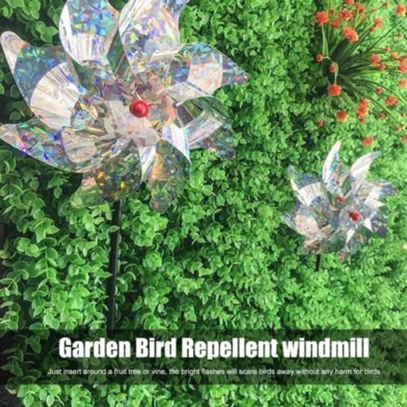 10x Reflective Windmill Bird Deterrents Garden Pigeon Scarer Anti-Bird