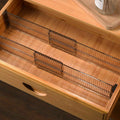 4 Pcs Drawer Organizer Transparent Black Cutlery Tray for Kitchen Bathroom or Bedroom Drawers Adjustable Plastic Drawer Divider