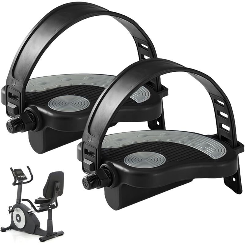 2x Exercise Bike Pedals 9/16in for Spin Bike Under Desk Stationary Indoor