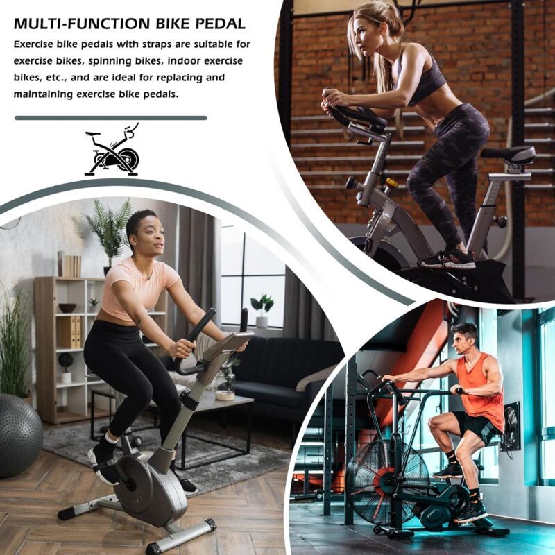 2x Exercise Bike Pedals 9/16in for Spin Bike Under Desk Stationary Indoor