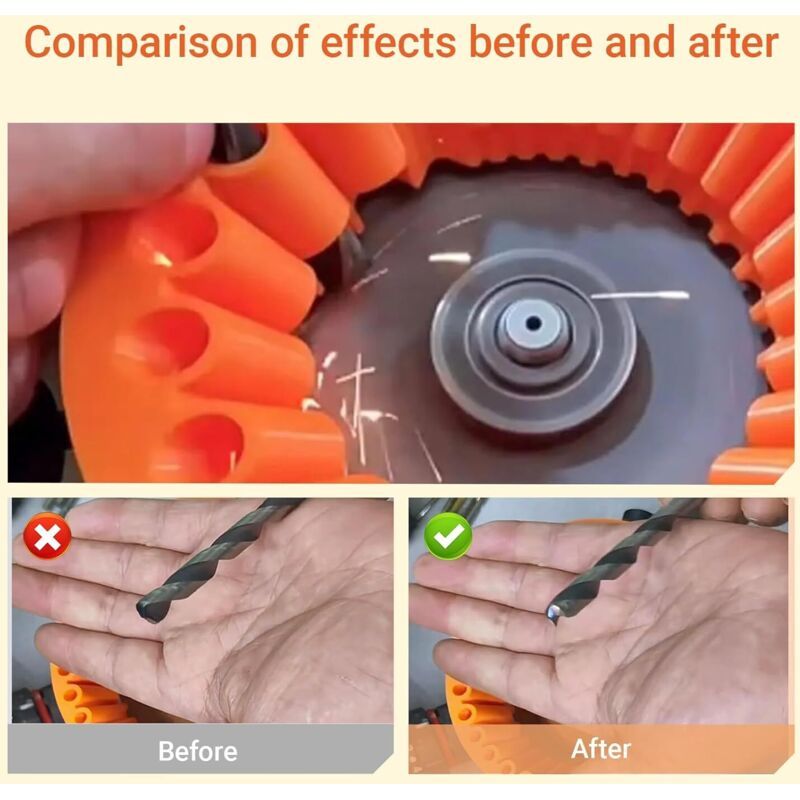 Drill Bit Sharpener Attachment 2-13mm for Angle Grinder with Gloves
