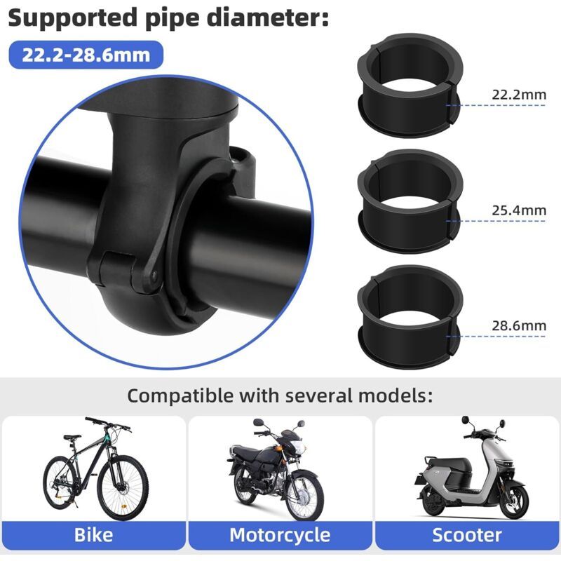 Motorcycle Phone Holder Twist Lock Vibration Damper Handlebar Mount Blue