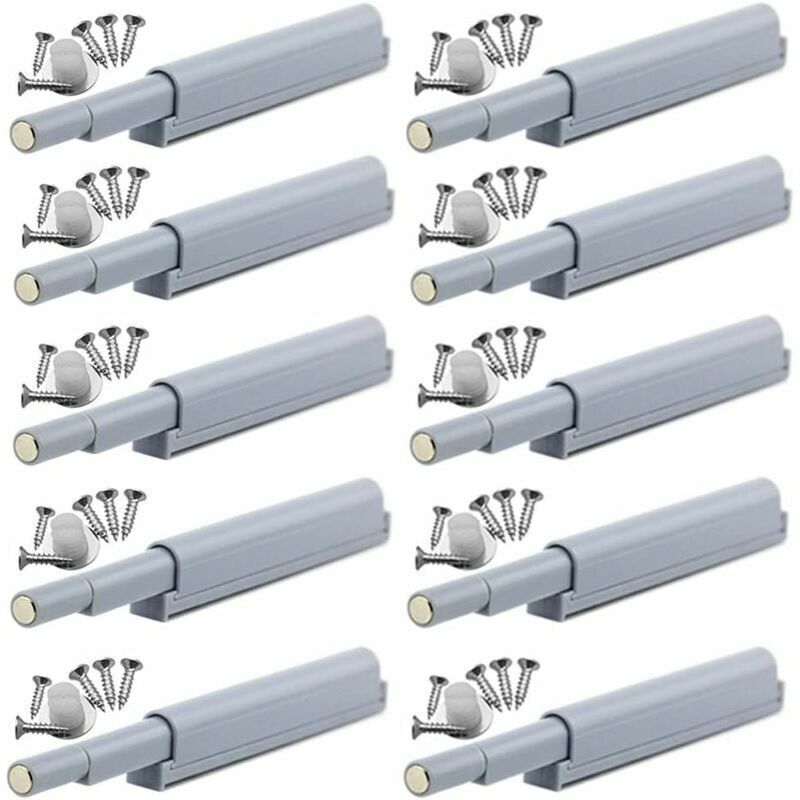 10x Push to Open Magnetic Latches Cabinet Door Touch Catch Closures