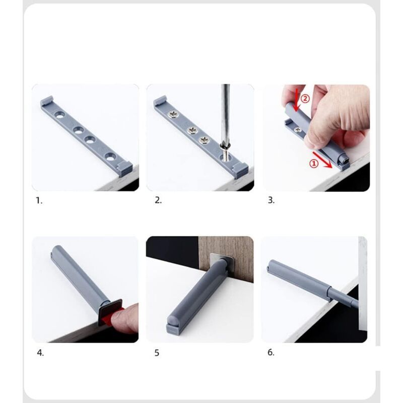 10x Push to Open Magnetic Latches Cabinet Door Touch Catch Closures