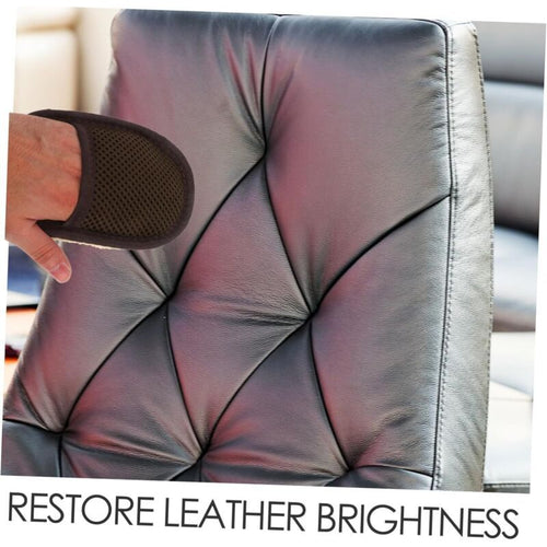 3x Thick Leather Care Cleaning Gloves with Bristles for Polishing Buffing