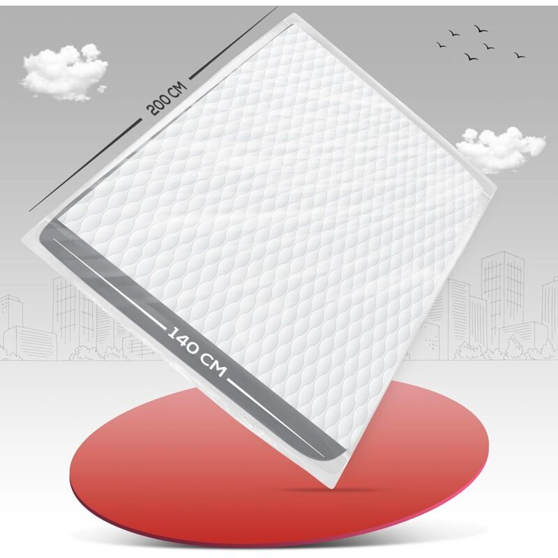 Cover of Moving Mattress Bags of Storage Anti-Bags of Protection of Mattress in Plastic and Waterproof, 140x200x30 Cm