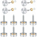 12x Stainless Steel Mirror Cover Screws 16mm Decorative Cap Screws