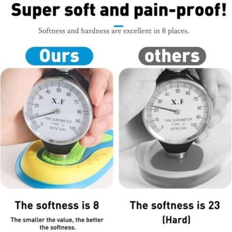 Silicone Gel Heel Lift Inserts Pair for Plantar Fasciitis Achilles Pain