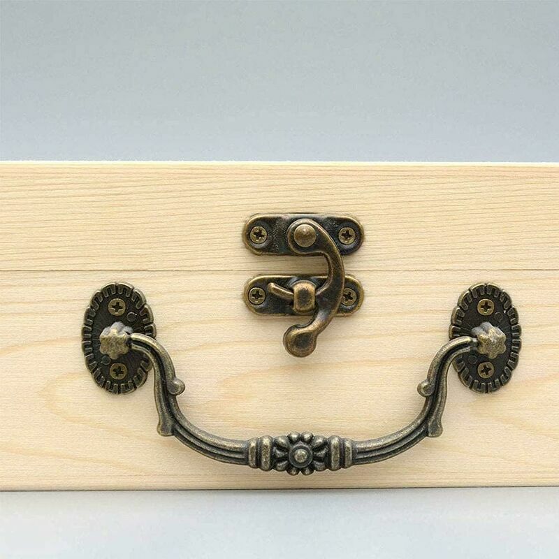 12x Antique Metal Box Clasps Vintage Latches for Jewelry Boxes Albums
