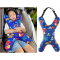 X-Shape Travel Pillow Car Seat Head Neck Support Cushion Kids Adults