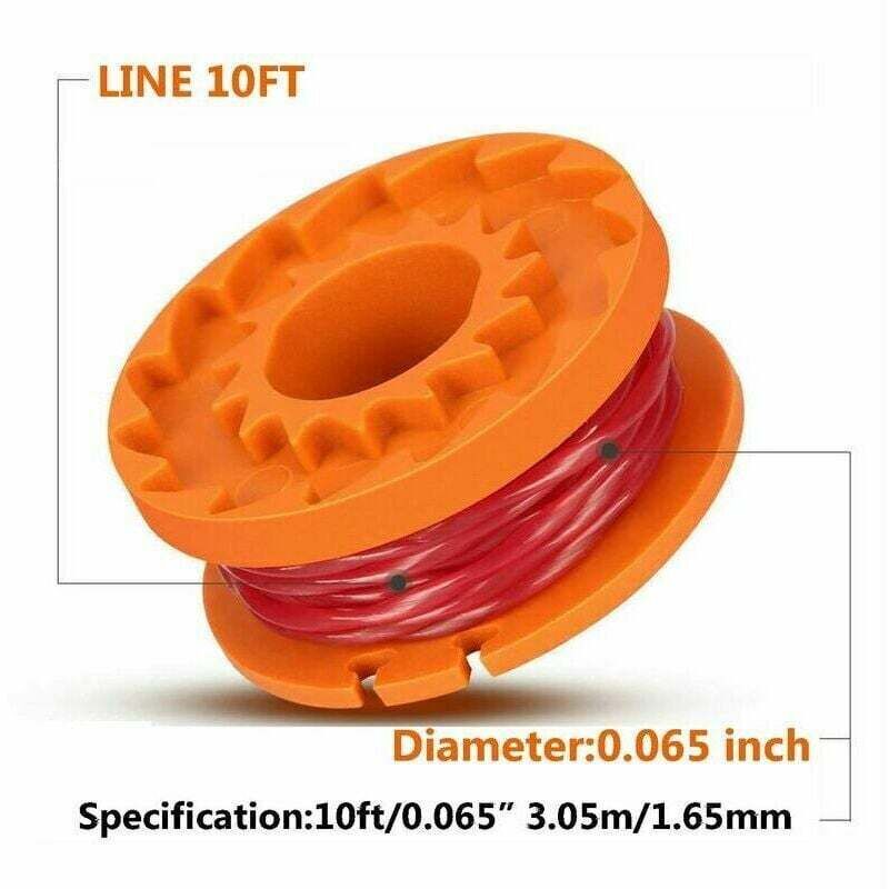 4x Trimmer Line Spools with Cap for Worx WA0004.1 WG150 Long Life