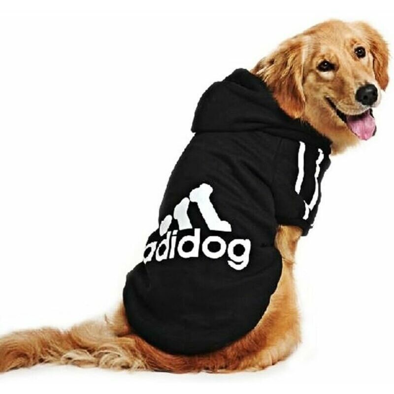 Dog Sweatshirt Black Size XL Warm Pet Jumper Pullover for Large Dogs