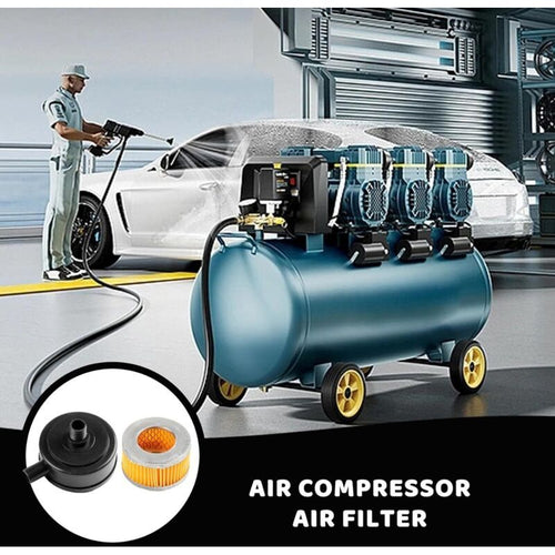 2x Air Compressor Intake Filter Silencer 20mm Thread with Plastic Cover