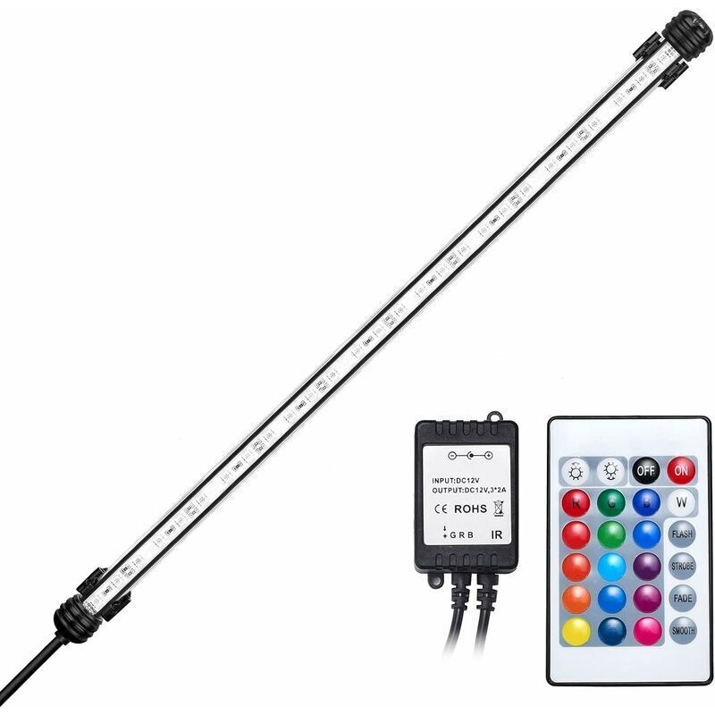 Submersible LED Aquarium Light Bar 48cm RGB 5.8W IP68 Waterproof 12V
