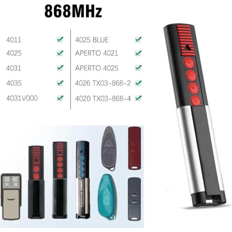 3x Garage Door Remote for Sommer 4020 TX03-868-4 868MHz Rolling Code
