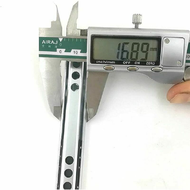2x Ball Bearing Drawer Slides Full Extension Cold Rolled Steel 33cm 17mm