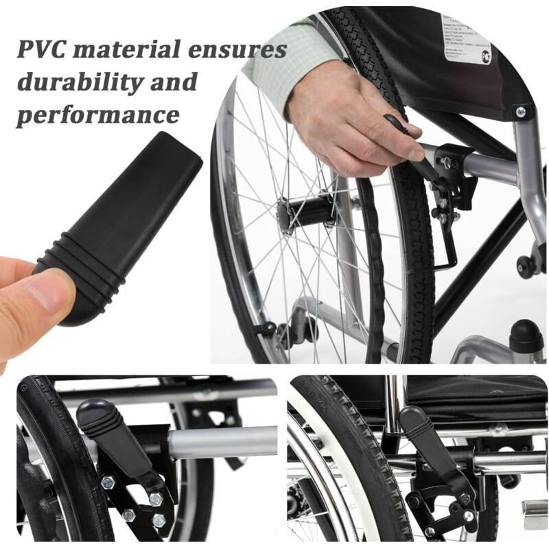 4x Wheelchair Brake Lever Extension Covers Handle Replacement Grips