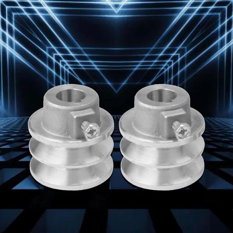 2x Double Groove Belt Pulleys 19-20mm Bore for 168F 170F Engine