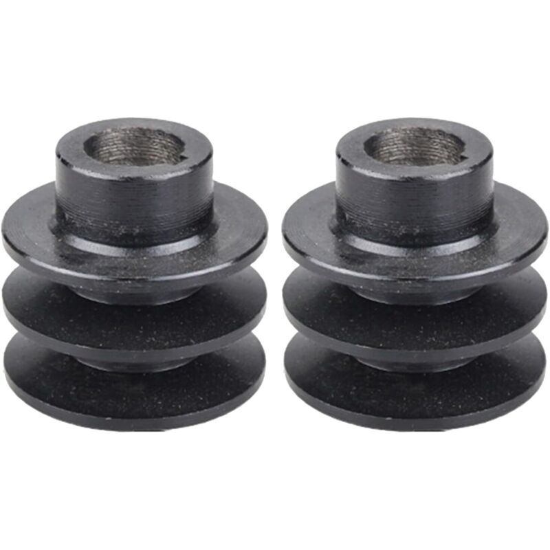 2x Double Groove Belt Pulleys 19-20mm Bore for 168F 170F Engine