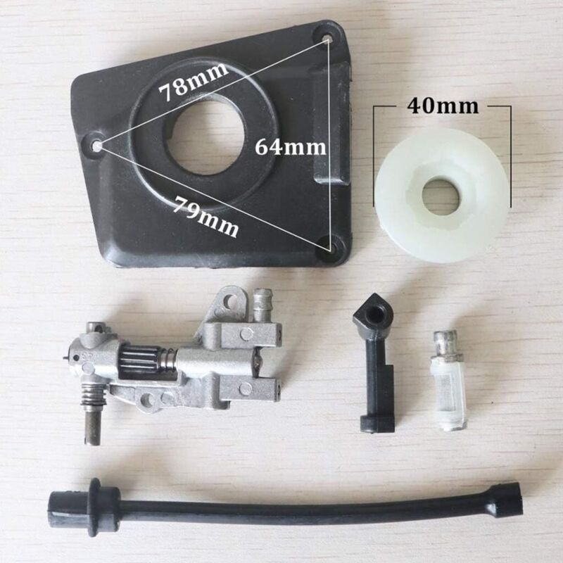 Oil Pump Kit for Chinese Chainsaw 4500 5800 45cc 52cc 58cc Replacement