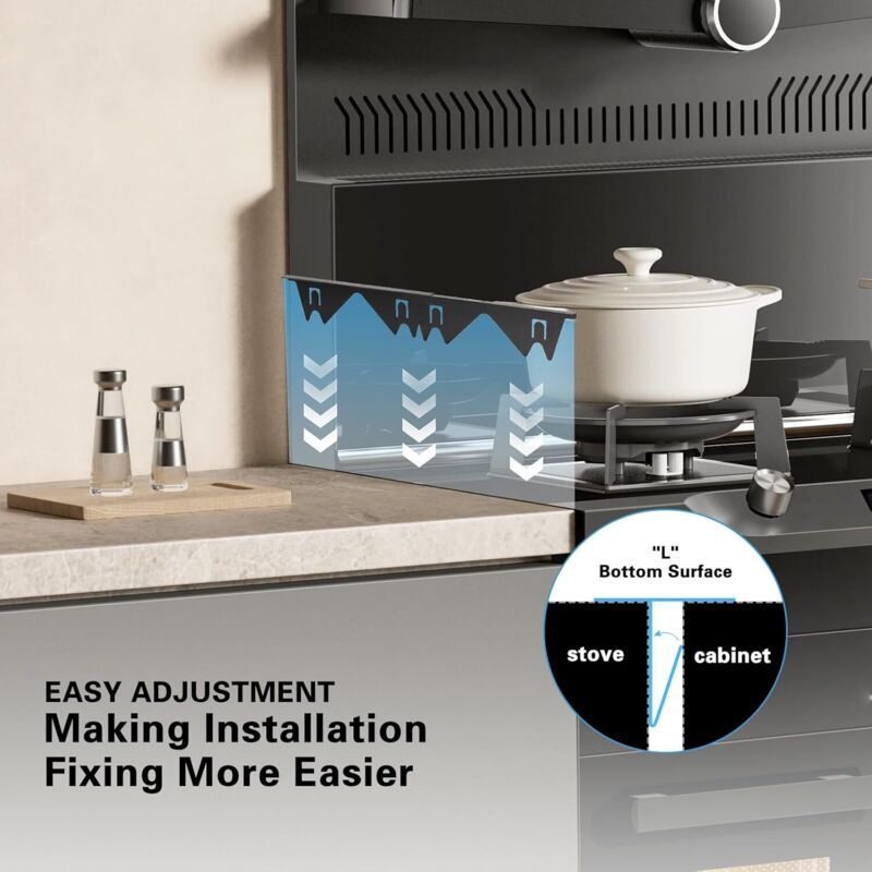 2x Silicone Stove Counter Gap Covers 70cm Heat Resistant Kitchen