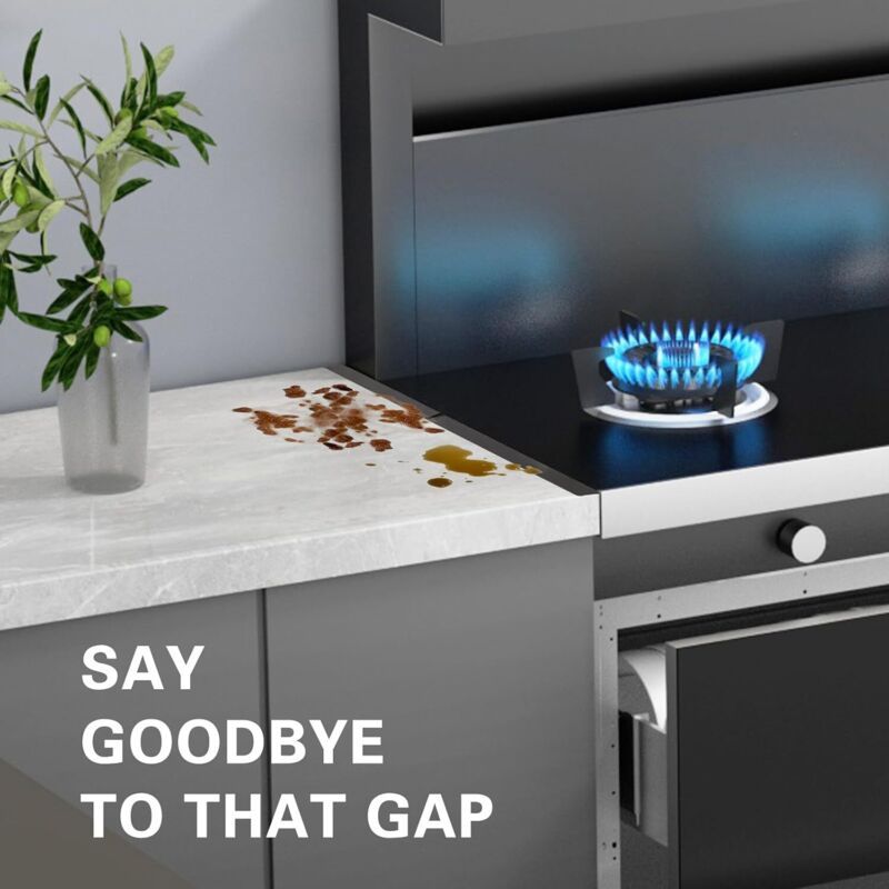 2x Silicone Stove Counter Gap Covers 70cm Heat Resistant Kitchen