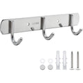 Patere a 3 Hooks in Steel Stainless for Bedroom a Coucher Armoire, Kitchen Bathroom