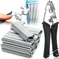 Hog Ring Pliers Kit with Clips for Wire Mesh Fencing Pet Cages Upholstery