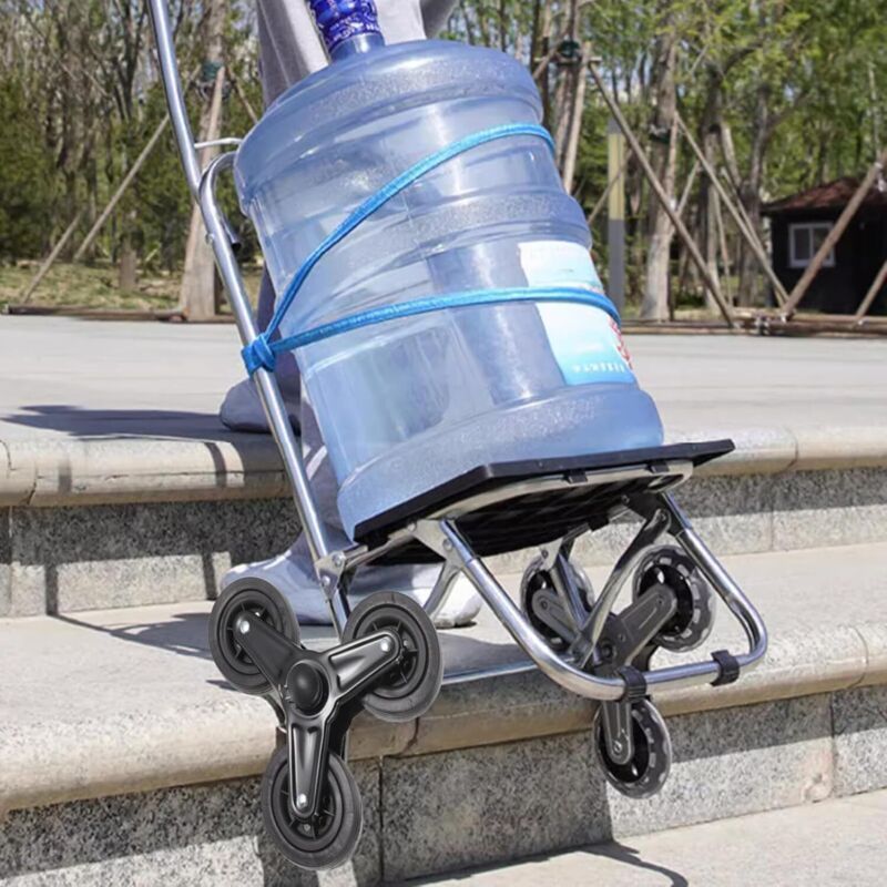 2x Heavy Duty Stair Climbing Trolley Wheels Triangular Luggage Cart Wheel