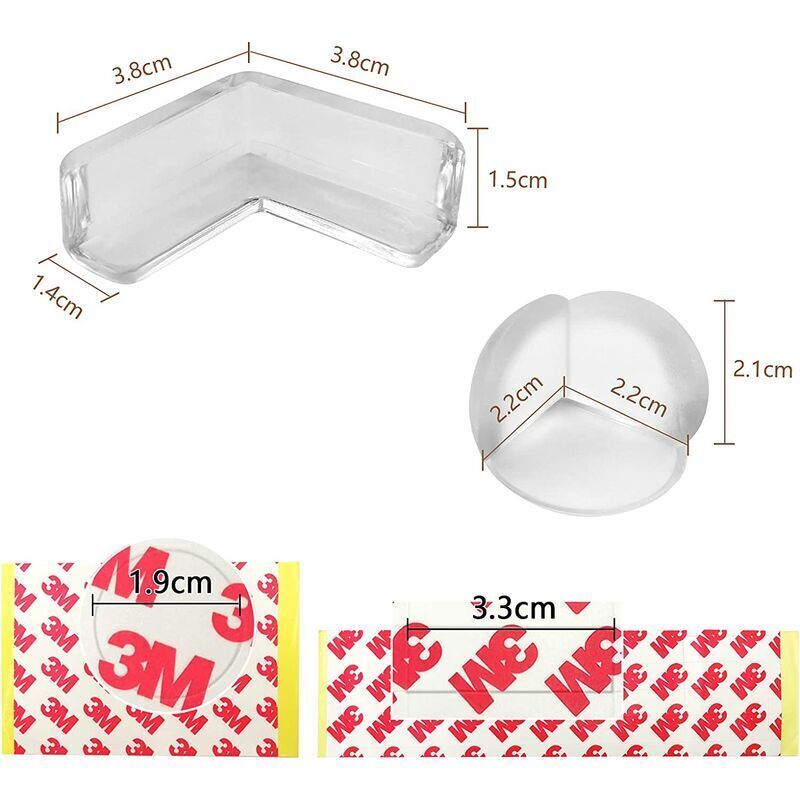 24 Pcs Corner of Table Protection Baby Transparent, Corner Protectors for Children